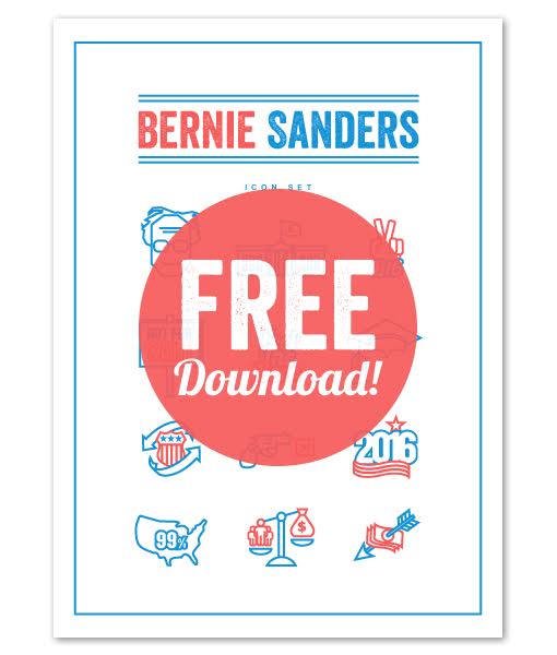 Bernie Sanders icon set by Riotandco, Bernie Sanders special edition