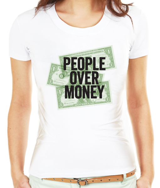 People over money t-shirt by Riotandco, social justice t-shirt