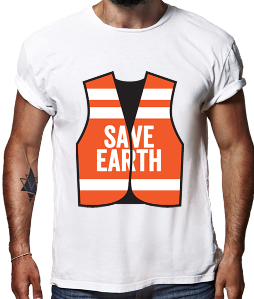 Save earth t-shirt by Riotandco, stop global warming t-shirt
