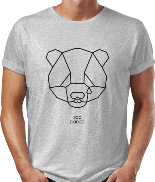 sad panda t-shirt by Riotandco
